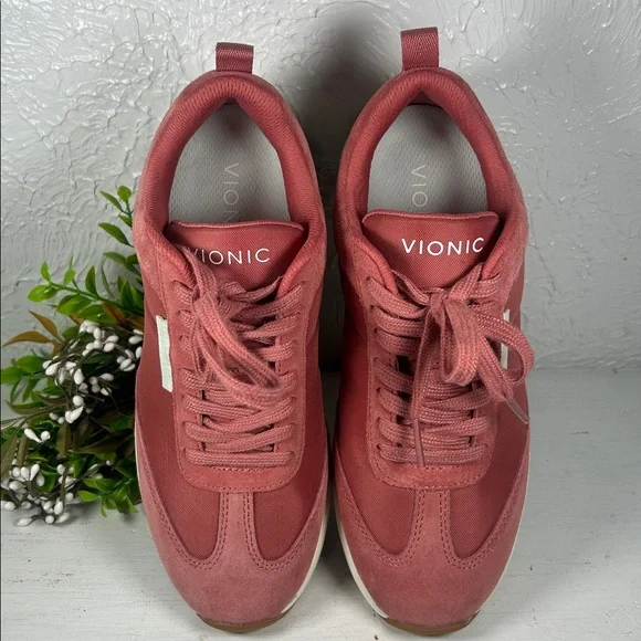 NWOT Vionic Breilyn Sneakers Pink Salmon Vionic Size 7 Sneaker Walking Shoe NWOT - Picture 11 of 12